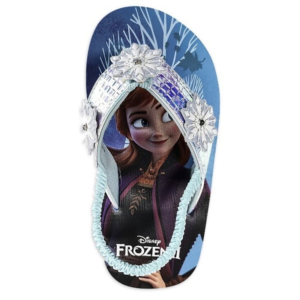 Disney Frozen 2 Lighted Beach Flip Flop Sandals Toddler Girls 5-6 New with Tags